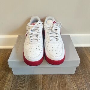 Nike Air Force 1 Low White Red Midsole